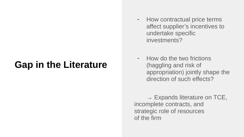 Contracting to (dis)incentivize? An integrative - slide 4 of 14