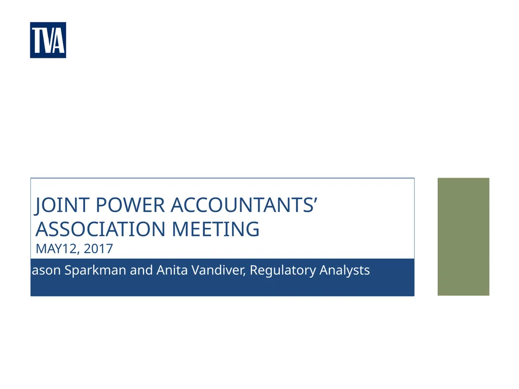 JOINT power accountants’ association MEETING - slide 1 of 16