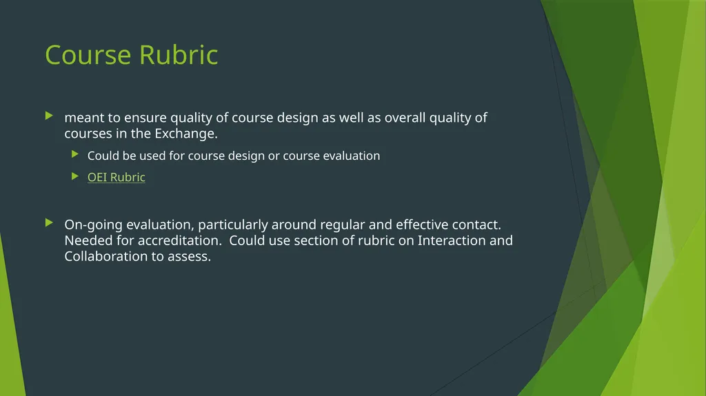 OEI – Online education initiative What are the - slide 7 of 9
