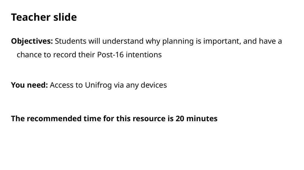 Teacher slide Objectives: Students will understand - slide 1 of 12