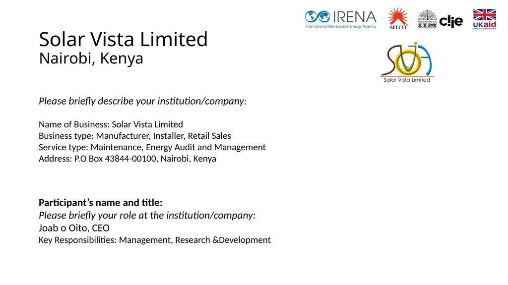 Building energy businesses: Knowledge sharing - slide 1 of 4