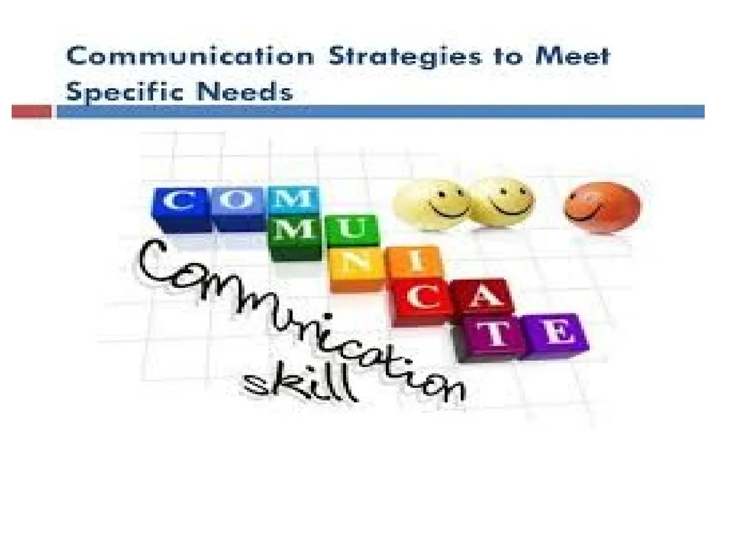 COMMUNICATION STRATIGIES TO MEET SPESIFIC NEEDS - slide 1 of 32