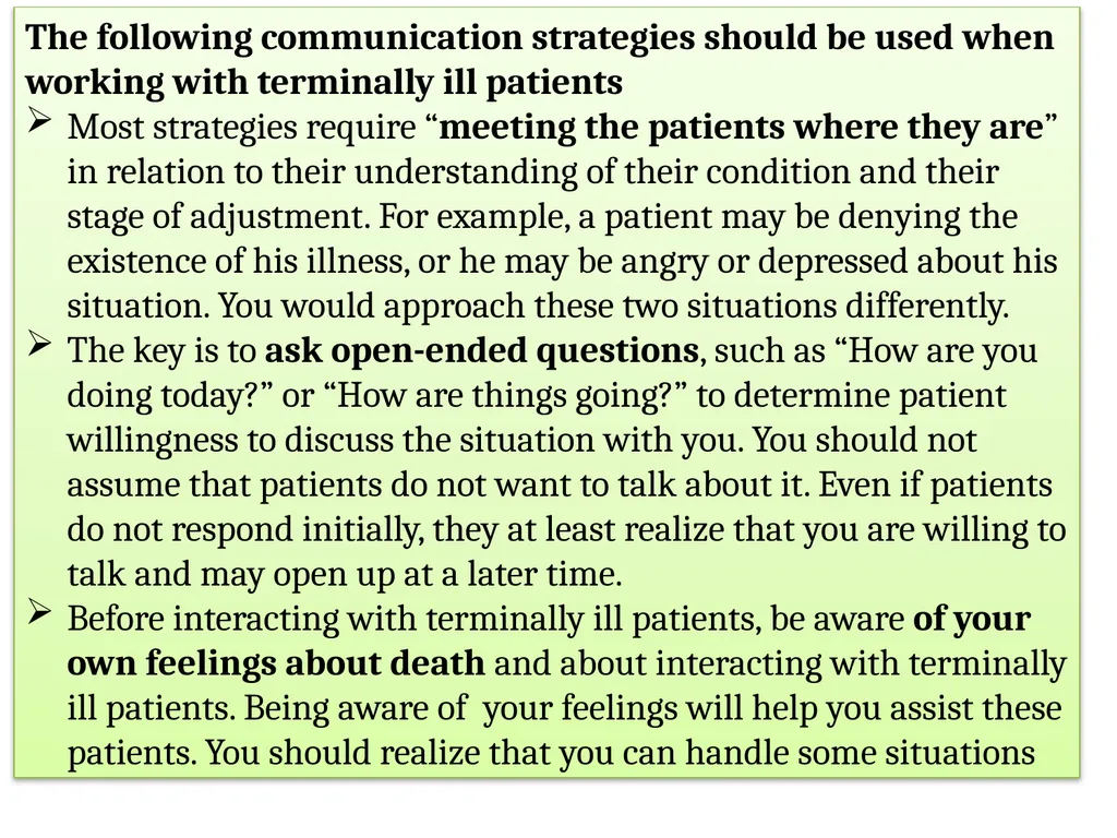 COMMUNICATION STRATIGIES TO MEET SPESIFIC NEEDS - slide 23 of 32