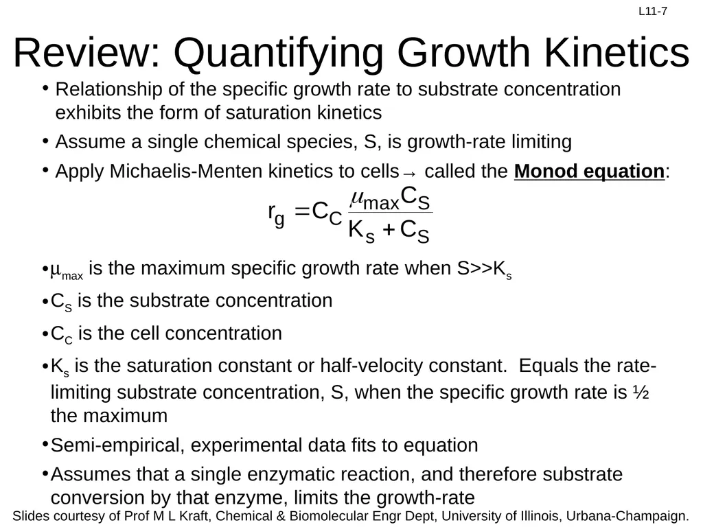 Review: Rate Equation for Enzymatic Reaction - slide 7 of 27