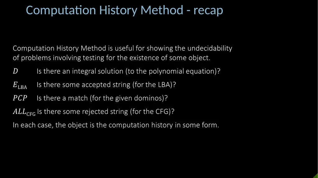 18.404/6.840 Lecture 10 Last time: - The - slide 13 of 15