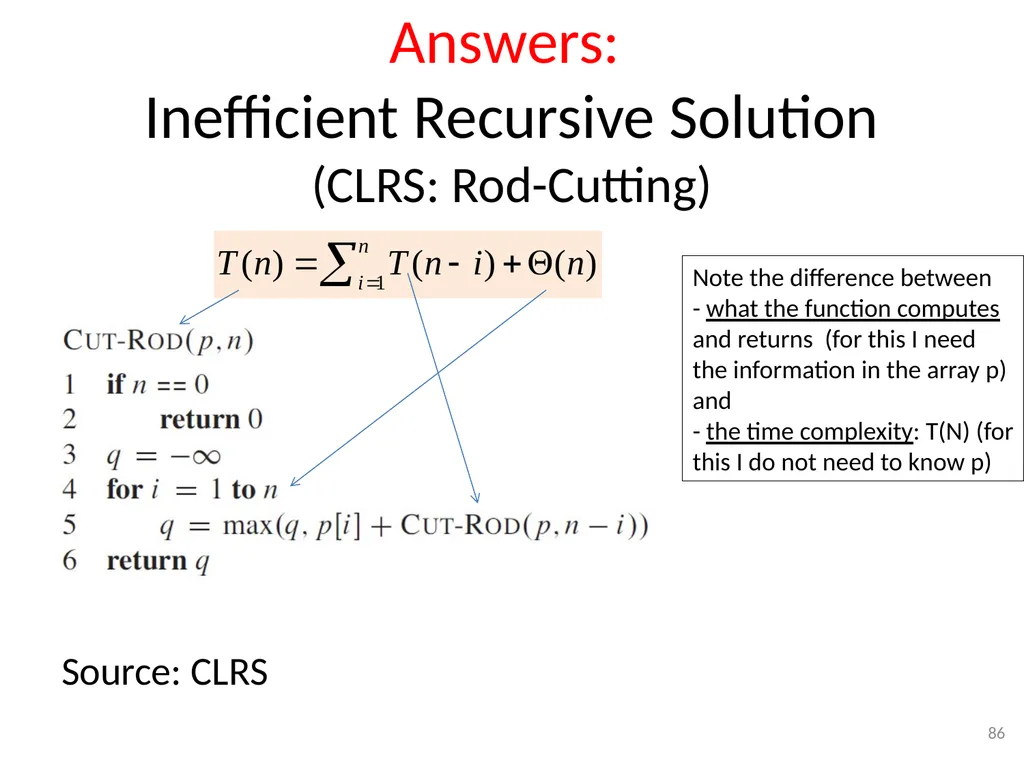 Dynamic Programming CSE 2320 – Algorithms and Data - slide 86 of 117