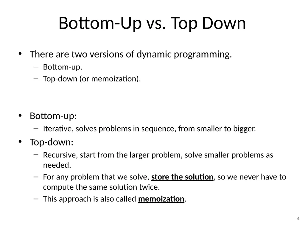 Dynamic Programming CSE 2320 – Algorithms and Data - slide 4 of 117
