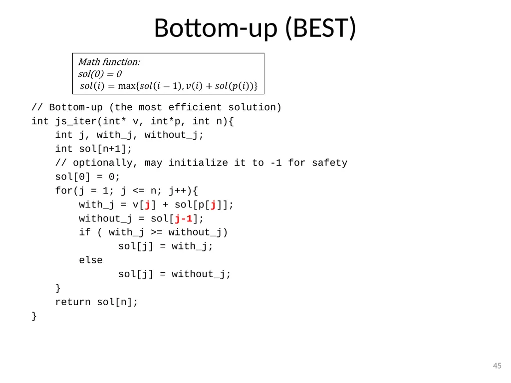 Dynamic Programming CSE 2320 – Algorithms and Data - slide 45 of 117