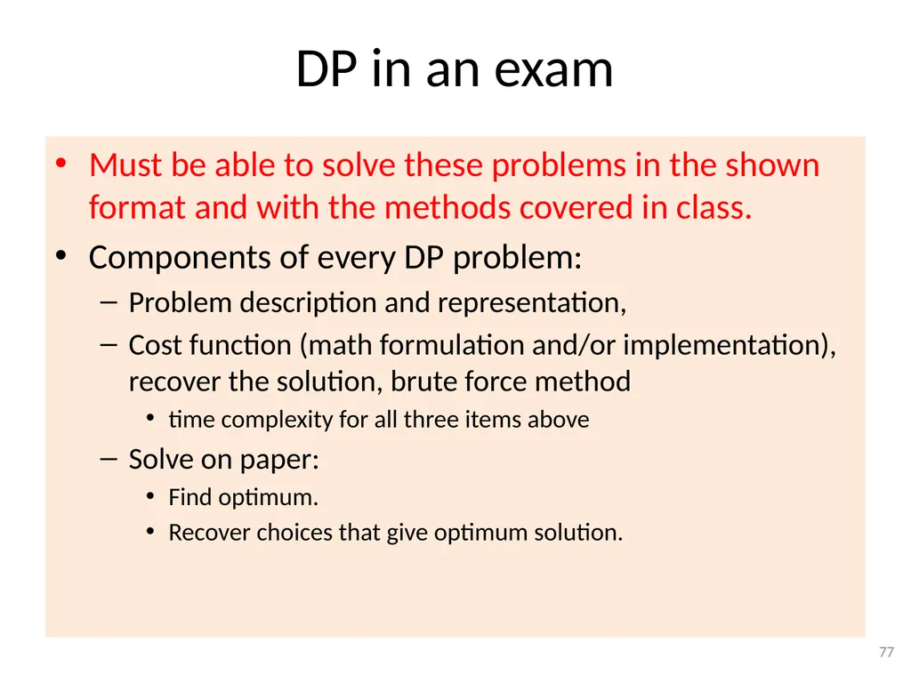 Dynamic Programming CSE 2320 – Algorithms and Data - slide 77 of 117