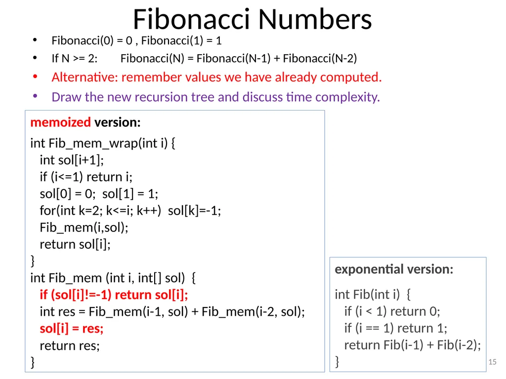 Dynamic Programming CSE 2320 – Algorithms and Data - slide 15 of 117