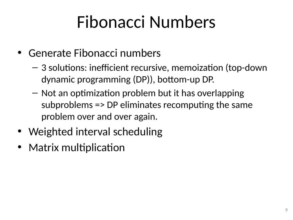 Dynamic Programming CSE 2320 – Algorithms and Data - slide 9 of 117