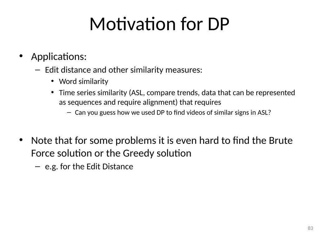 Dynamic Programming CSE 2320 – Algorithms and Data - slide 83 of 117