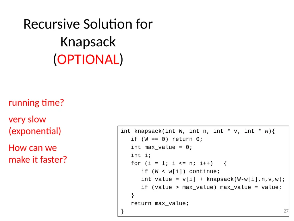 Dynamic Programming CSE 2320 – Algorithms and Data - slide 27 of 117