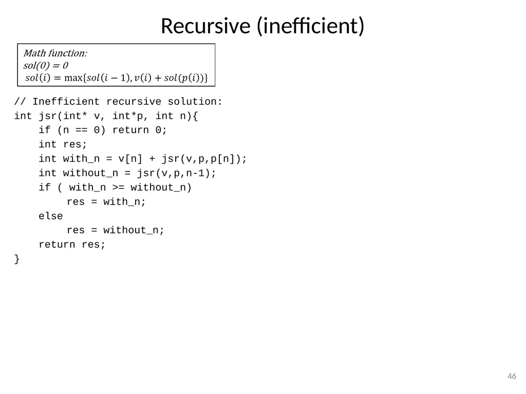 Dynamic Programming CSE 2320 – Algorithms and Data - slide 46 of 117