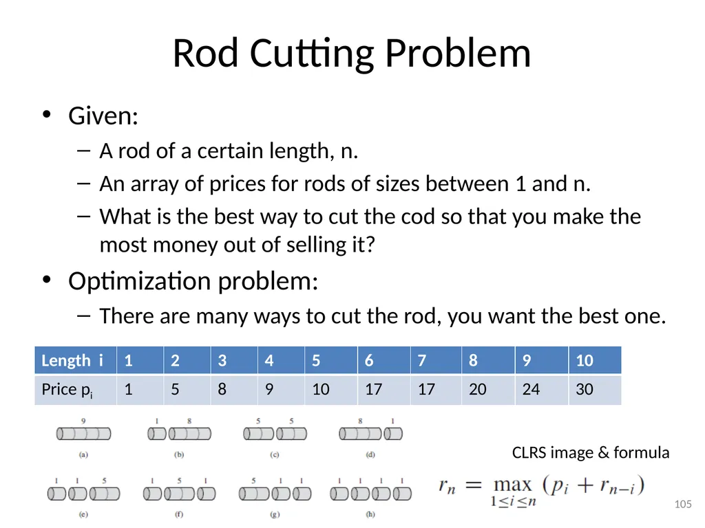 Dynamic Programming CSE 2320 – Algorithms and Data - slide 105 of 117