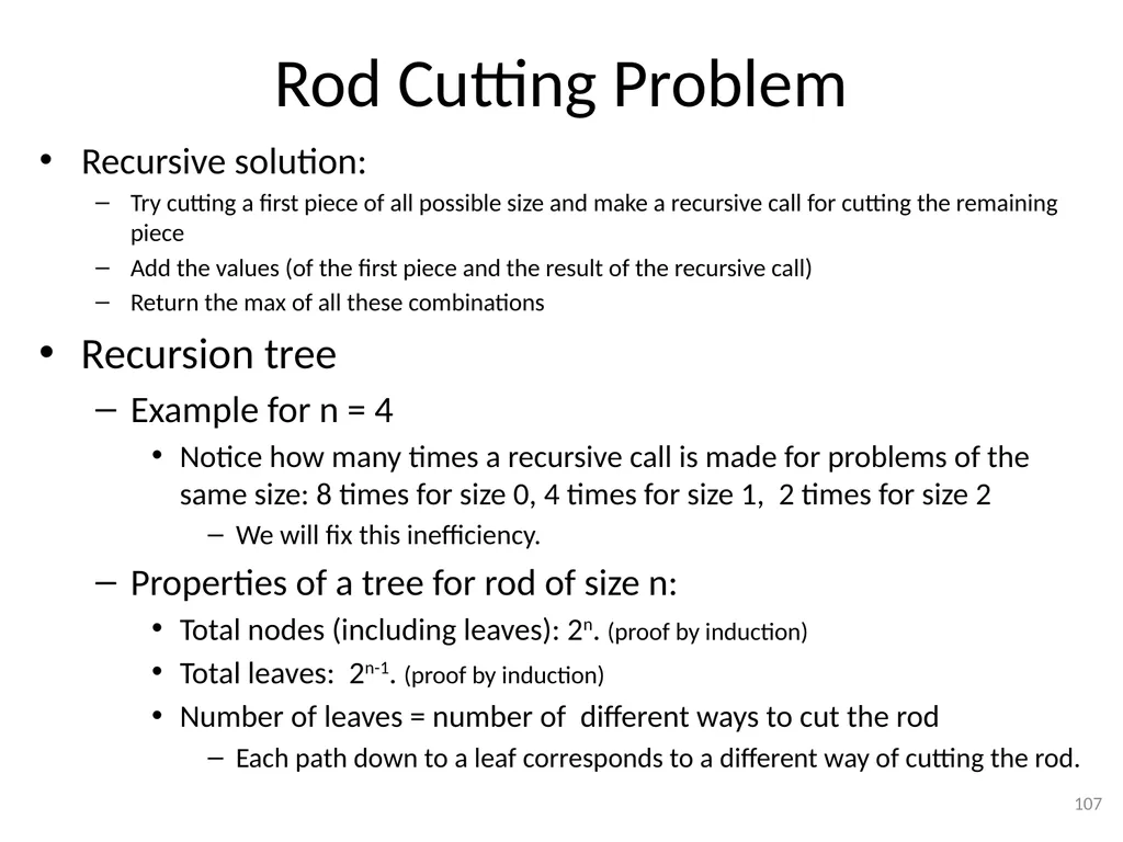 Dynamic Programming CSE 2320 – Algorithms and Data - slide 107 of 117