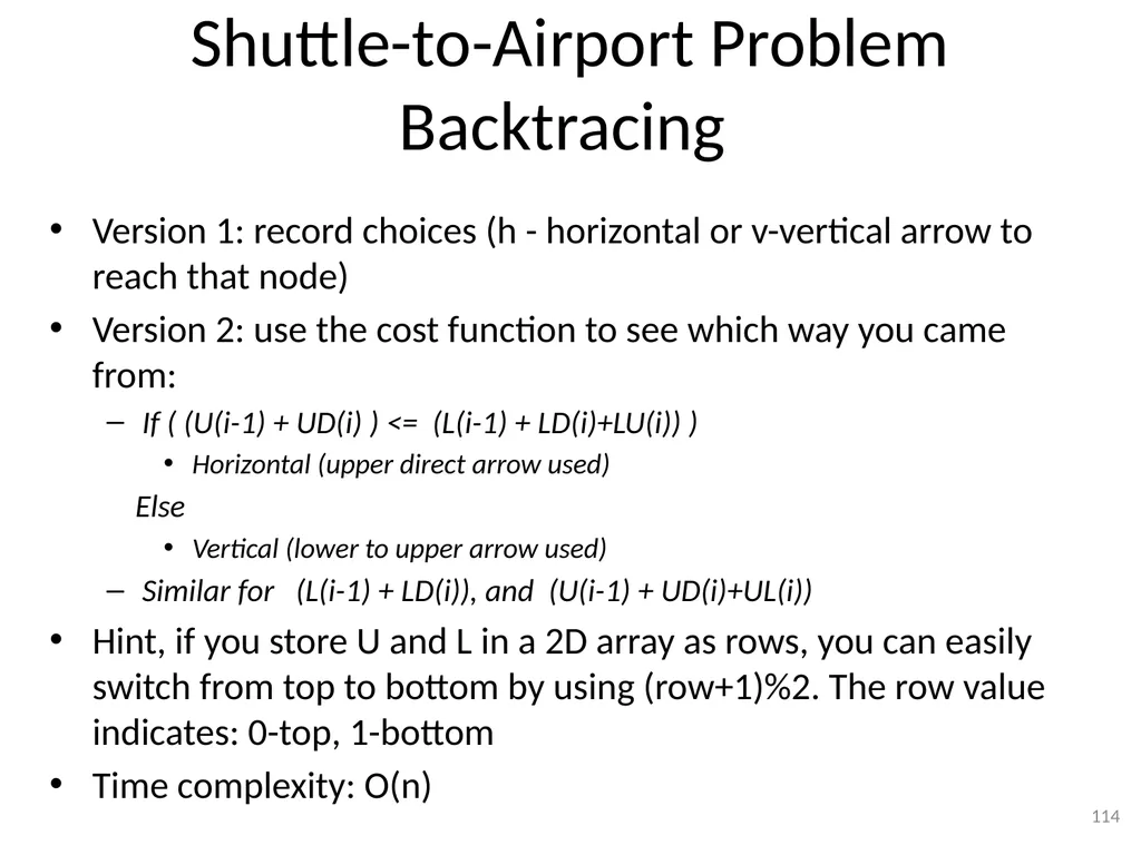 Dynamic Programming CSE 2320 – Algorithms and Data - slide 114 of 117