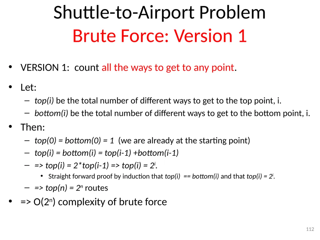 Dynamic Programming CSE 2320 – Algorithms and Data - slide 112 of 117