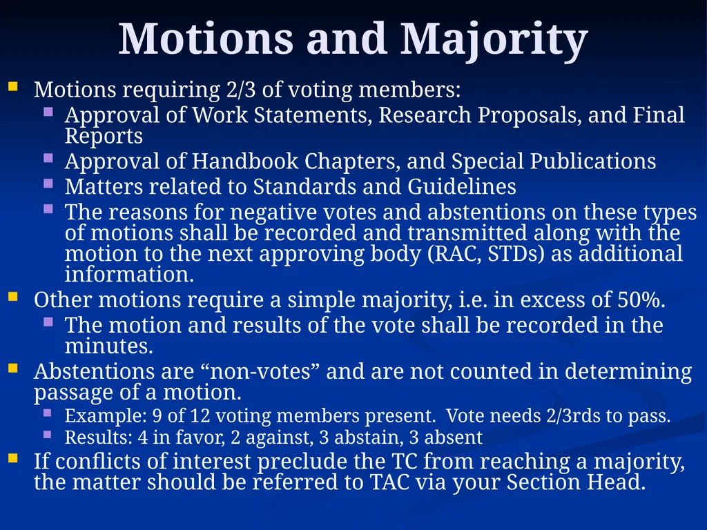 TC Chair Training - Voting Process Cynthia Gage - slide 7 of 11