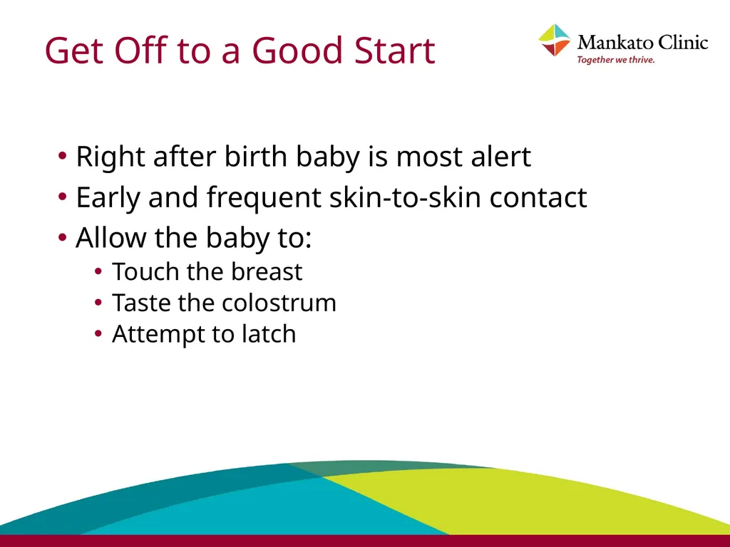Introduction to breastfeeding Babies should be - slide 14 of 38