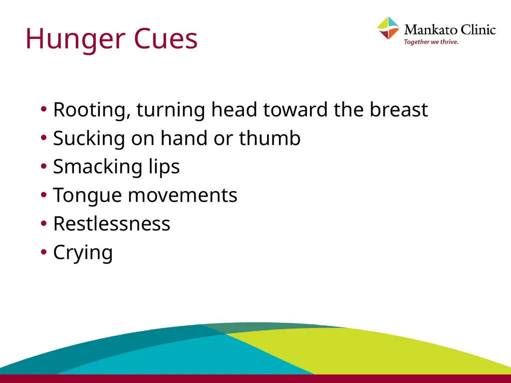 Introduction to breastfeeding Babies should be - slide 18 of 38