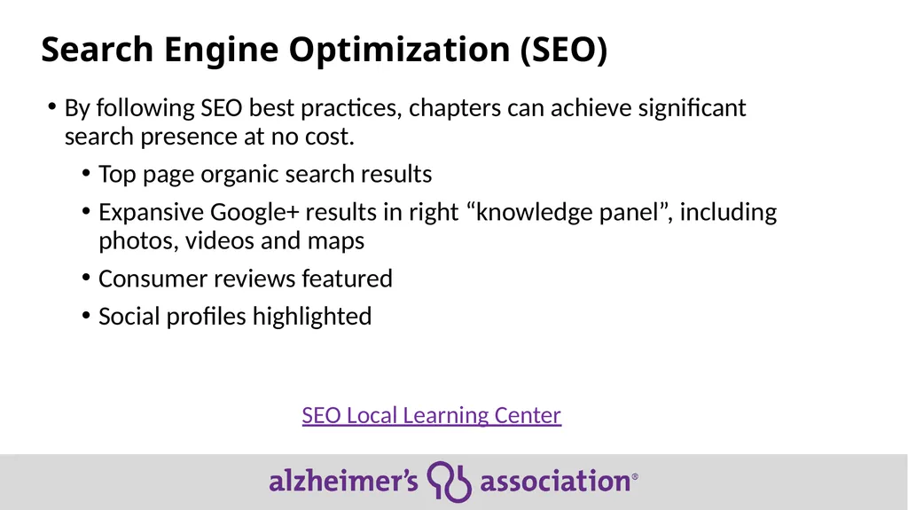 Local SEO Tips for Chapter Sites with Meta Data - slide 2 of 15