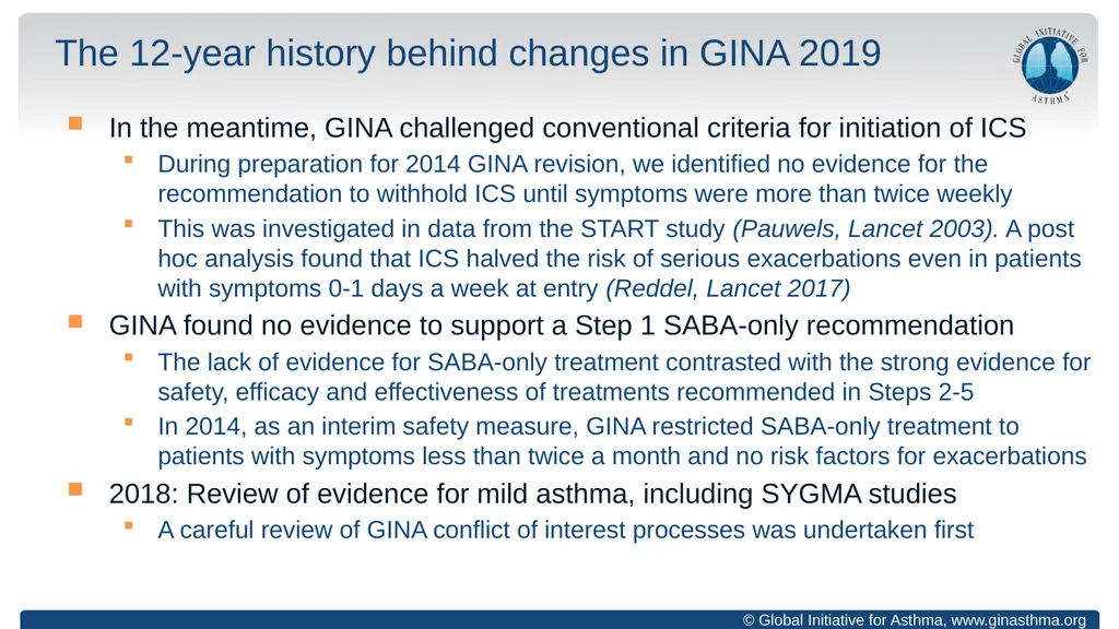 Global Initiative for Asthma (GINA) What’s new in - slide 6 of 32