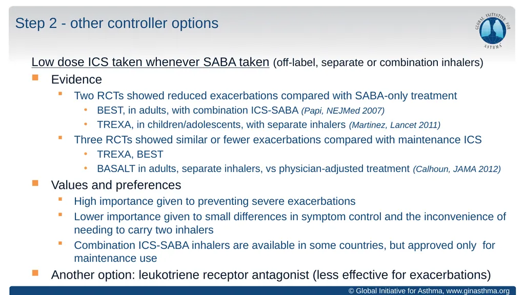 Global Initiative for Asthma (GINA) What’s new in - slide 17 of 32