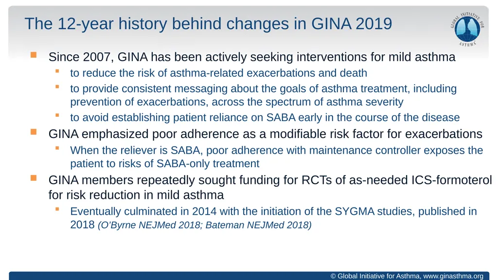 Global Initiative for Asthma (GINA) What’s new in - slide 5 of 32