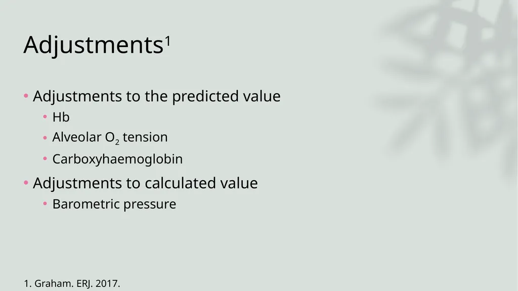Diffusing Capacity of the Lung for Carbon Monoxide - slide 12 of 26