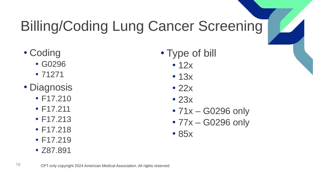 Preventive Services: Lung Cancer Screening & - slide 10 of 25