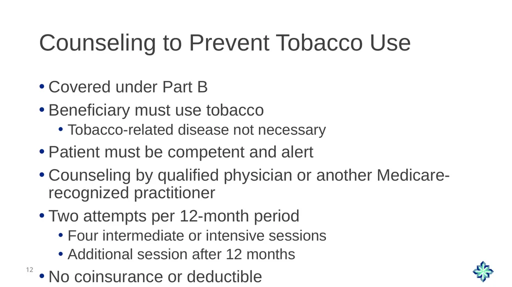 Preventive Services: Lung Cancer Screening & - slide 12 of 25