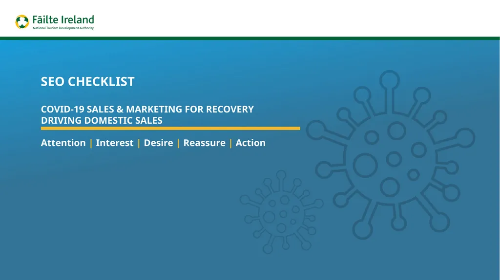 SEO CHECKLIST COVID-19 SALES & MARKETING FOR