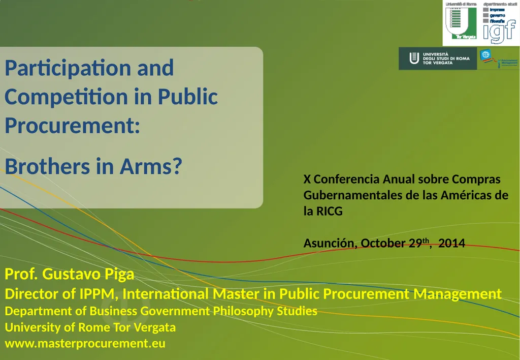 Participation and Competition in Public - slide 1 of 33
