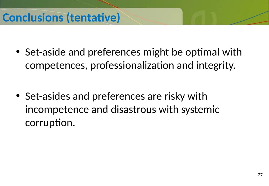 Participation and Competition in Public - slide 27 of 33