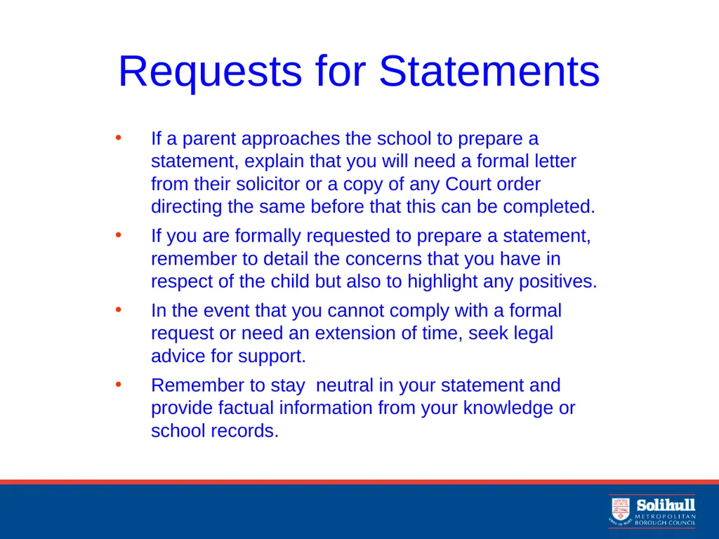 TRAINING FOR SCHOOL LEADERS PRIVATE LAW ORDERS - slide 12 of 13