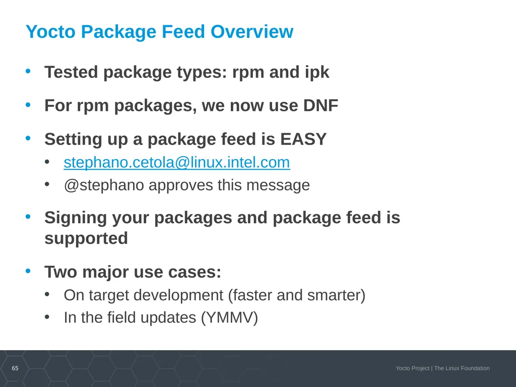 Developer Day Class Stephano Cetola, Armin Kuster, - slide 64 of 268