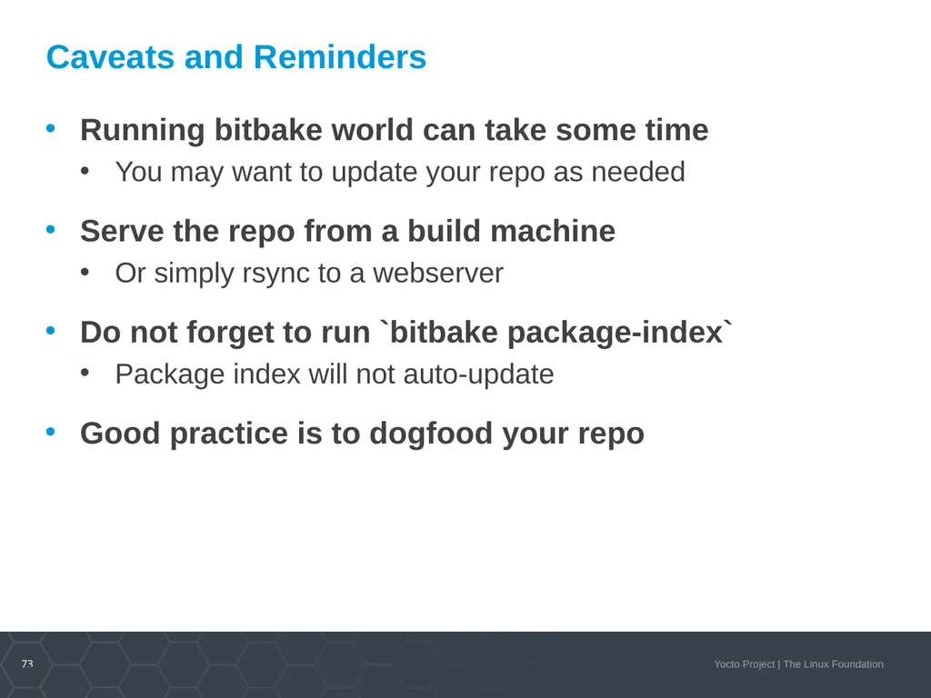 Developer Day Class Stephano Cetola, Armin Kuster, - slide 72 of 268
