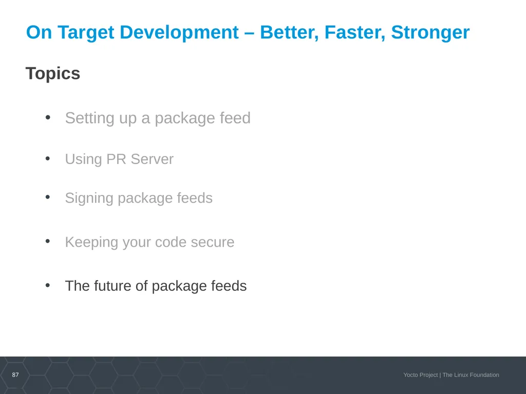 Developer Day Class Stephano Cetola, Armin Kuster, - slide 86 of 268