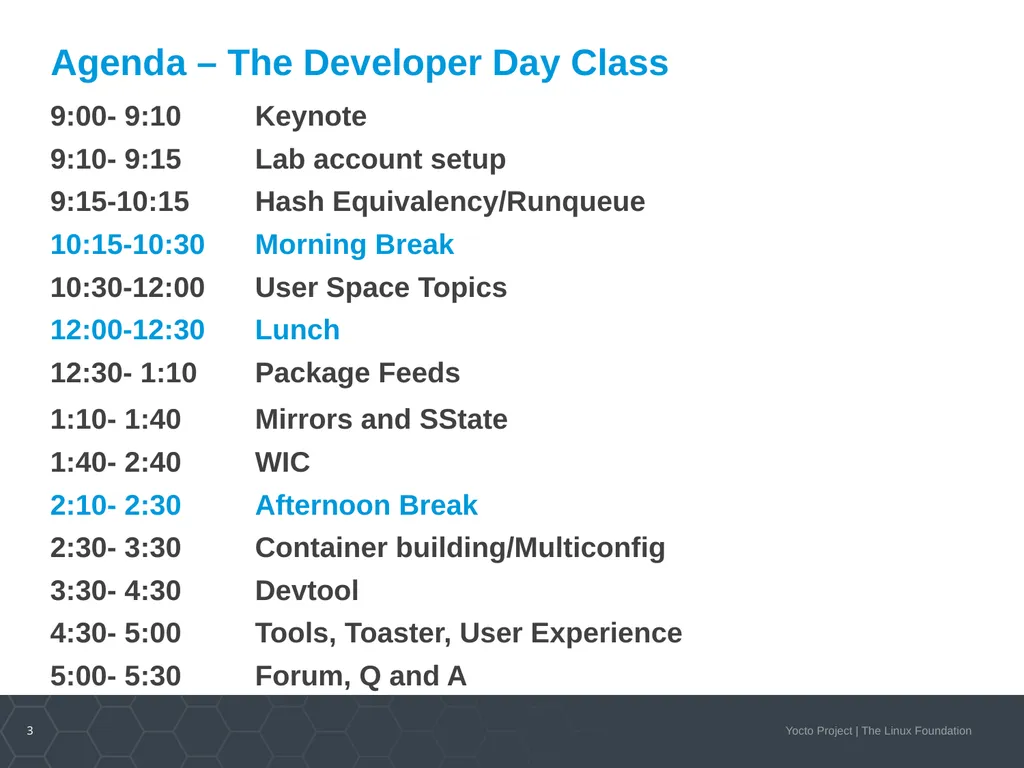Developer Day Class Stephano Cetola, Armin Kuster, - slide 3 of 268