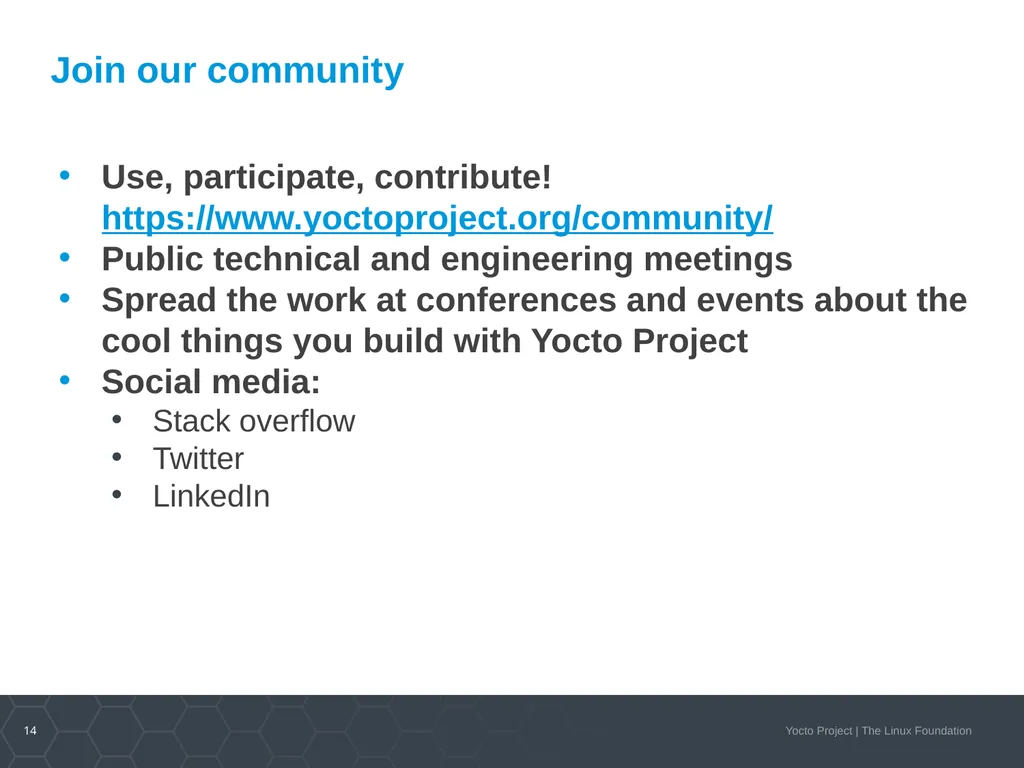 Developer Day Class Stephano Cetola, Armin Kuster, - slide 14 of 268