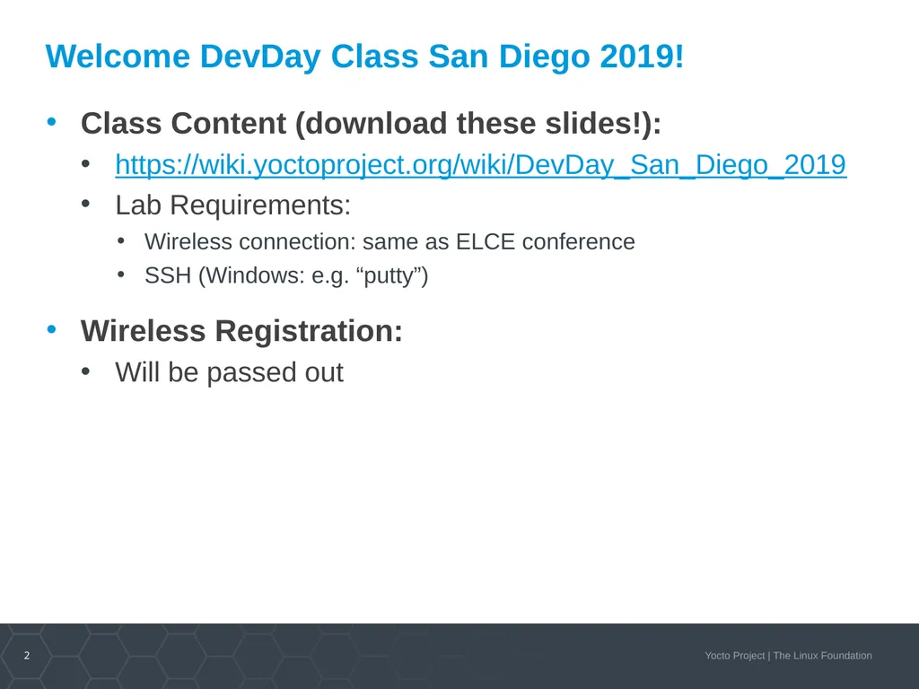 Developer Day Class Stephano Cetola, Armin Kuster, - slide 2 of 268