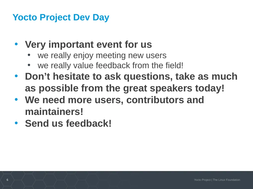 Developer Day Class Stephano Cetola, Armin Kuster, - slide 6 of 268