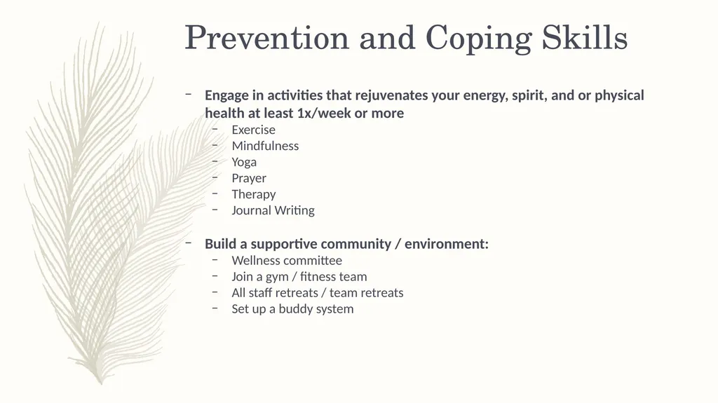 Practicing Self Care in a Busy Life Presented by : - slide 11 of 14