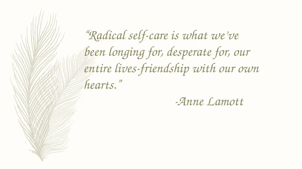 Practicing Self Care in a Busy Life Presented by : - slide 12 of 14