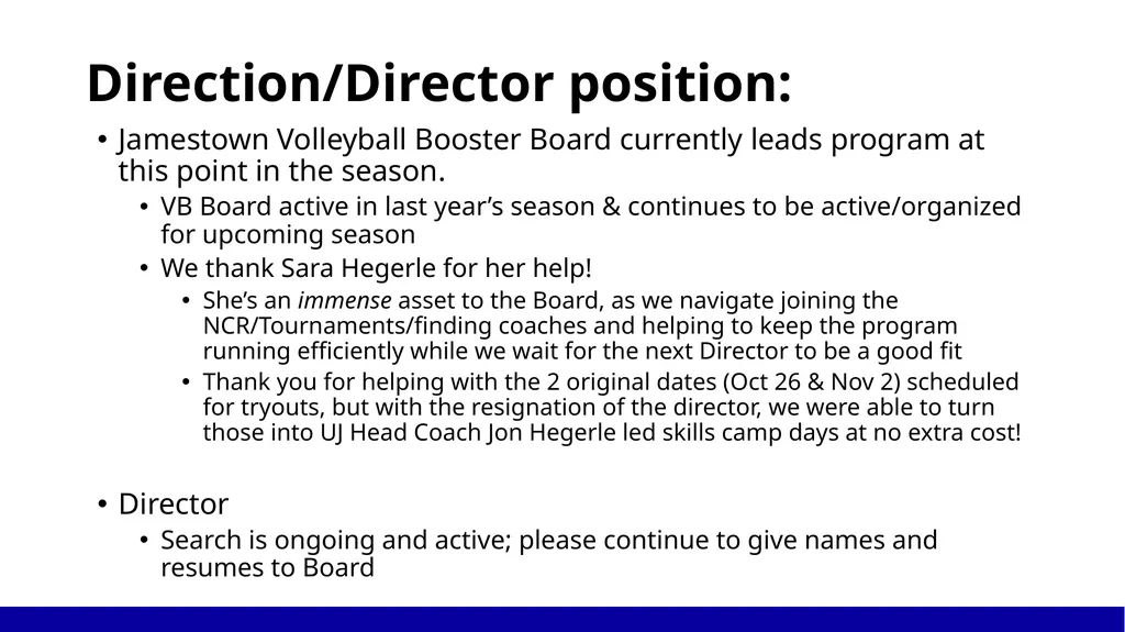 Blue Jay Juniors: Program Vision & Future Spring - slide 5 of 11