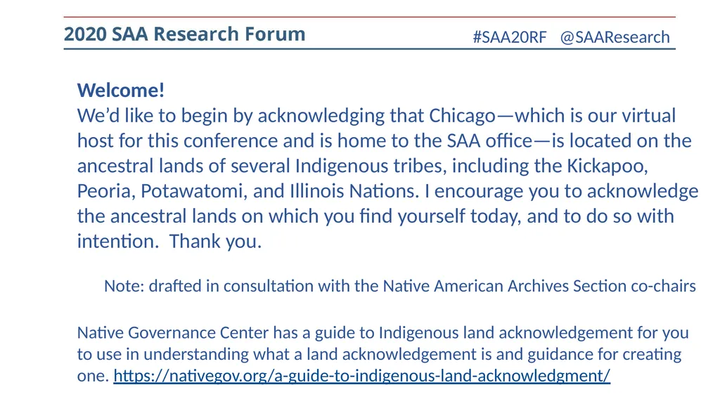 14TH Annual SAA 2020 Research Forum August 5, 2020 - slide 2 of 15
