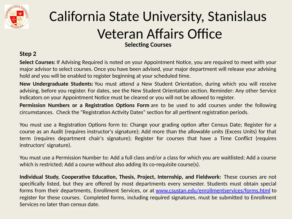 California State University, Stanislaus Veterans - slide 18 of 20