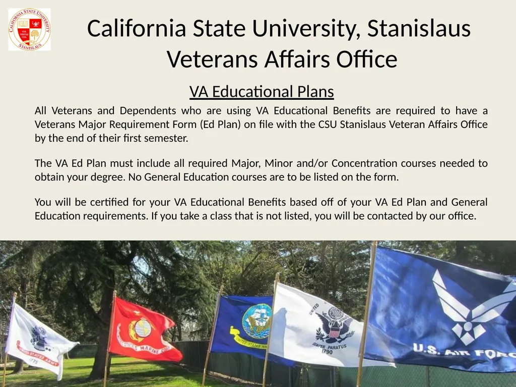 California State University, Stanislaus Veterans - slide 6 of 20