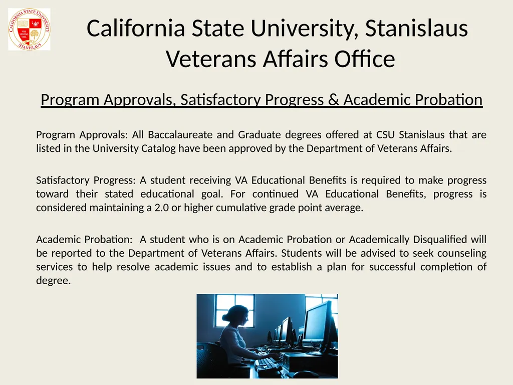 California State University, Stanislaus Veterans - slide 7 of 20